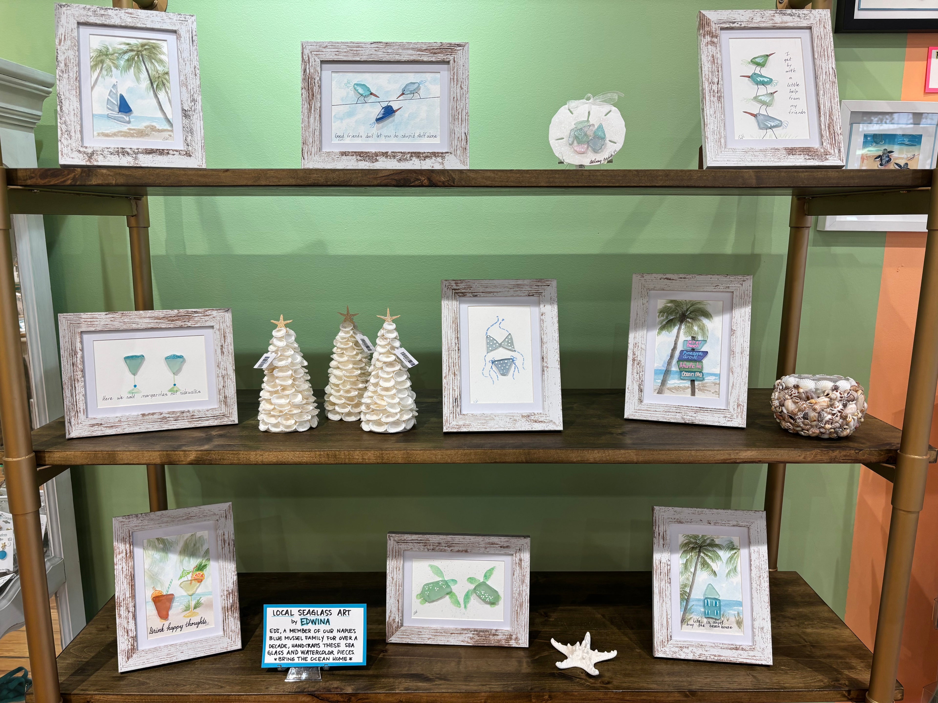 Edwina's Watercolor Seaglass Art